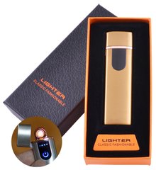 Сенсорна USB запальничка в подарунковій коробці LIGHTER ⚡️ HL-101-2 Gold HL-101-2 фото