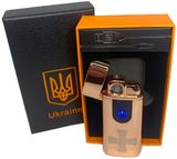 Електрична та газова запальничка Україна (з USB-зарядкою⚡️) HL-433 Golden-ice HL-433-Golden-ice фото
