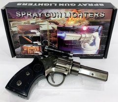 Зажигалка газовая Револьвер с лазером (Острое пламя 🚀) 4424 Металл 4424 Метал фото