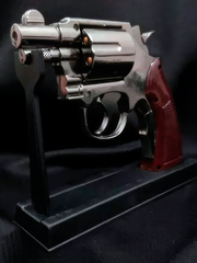 Газова запальничка Револьвер Smith & Wesson M10 (Турбо полум'я 🚀) ⚠️ Уцінка ⚠️ 1020 1020 фото