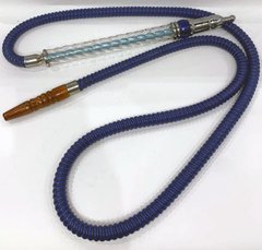Шланг для кальяну з прозорою ручкою 1,8м H108 синій H108 синій фото