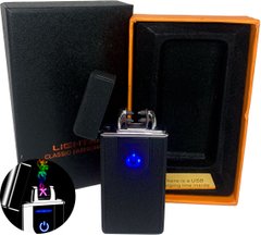 Электроимпульсная ⚡️ зажигалка в подарочной коробке Lighter HL-102 Black matte HL-102 Black matte фото