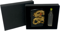 Зажигалка бензиновая "Дракон" в подарочной коробке + баллончик бензина HL-372-5 HL-372-5 фото