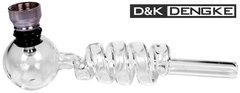Стеклянная трубка-выпариватель с охлаждением D&K Oil-pipe (14см) «Спираль» DK-8569 DK-8569 фото