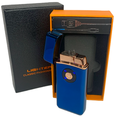 Дуговая электроимпульсная USB - Газовая зажигалка 2в1 ⚡️🚀 (индикатор заряда🔋) HL-421 Blue-ice HL-421-Blue-ice фото