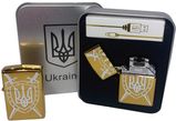 Дугова електроімпульсна USB запальничка ⚡️Україна (металева коробка) HL-446-Gold HL-446-Gold фото