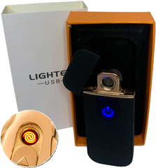 Сенсорная USB Зажигалка ⚡️ (спираль накаливания) USB LIGHTER HL-519 BLACK-MATTE HL-519-BLACK-MATTE фото