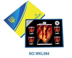Подарунковий набір фляга з чарками та лійкою Україна WKL094 WKL094 фото