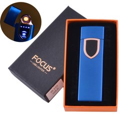 Сенсорная USB зажигалка ⚡️ в подарочной упаковке 🎁 FOCUS (Спираль накаливания) HL-135 Blue HL-135-Blue фото
