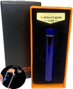 USB зажигалка в подарочной упаковке Lighter ⚡️ (Спираль накаливания) HL-4980-Blue HL-4980-Blue фото