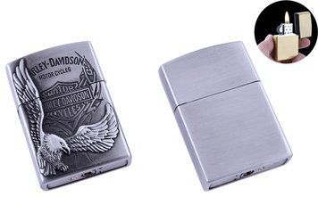 Запальничка кишенькова Harley-Davidson (Звичайне полум'я) №4910 Silver №4910 Silver фото