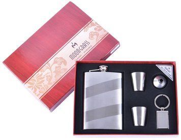 Подарочный набор 5в1 Moongrass Фляга/ Рюмки/ Брелок/ Лейка BB-013 BB-013 фото