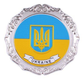 Магнит Герб с Флагом Ukraine Блюдце UK-112A UK-112A фото
