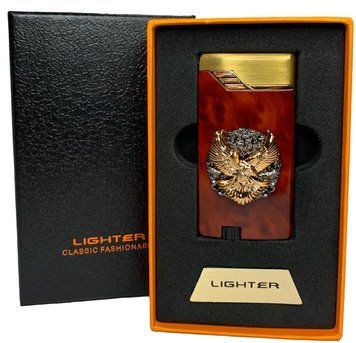 Газова запальничка "Орли 🦅" (Турбо полум'я 🚀, подарункова коробка 🎁) Jiebao Lighter HL-507 Wooden HL-507-Wooden фото