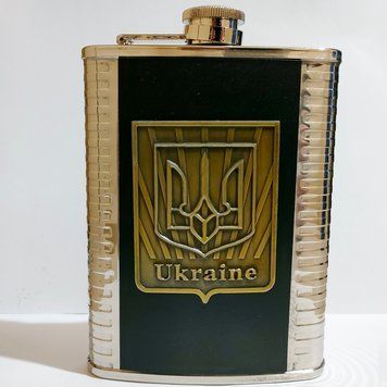 Патриотическая фляга с гербом Украины и надписью "Ukraine" (8 oz) GT-SG8oz GT-SG8oz фото