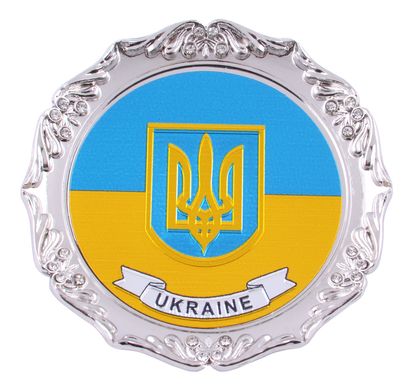 Магнит Герб с Флагом Ukraine Блюдце UK-112A UK-112A фото