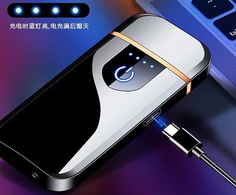Сенсорна USB Запальничка ⚡️ (спіраль розжарювання) USB LIGHTER HL-519 BLACK-MATTE HL-519-BLACK-MATTE фото