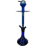 Стильный синий кальян Hookah с ребристой шахтой &mdash; 50 см H3214 H3214 Blue фото