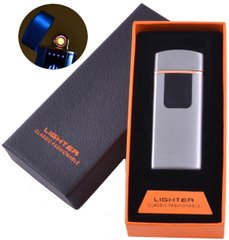 Сенсорная USB зажигалка ⚡️ в подарочной коробке 🎁 LIGHTER (Спираль накаливания) HL-132 Silver HL-132 Silver фото