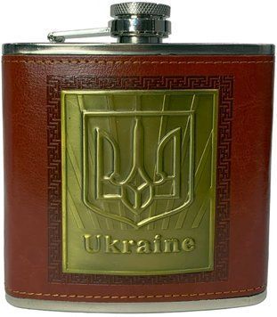 Фляга из нержавеющей стали (Объем: 454мл) обтянута кожей Украина TP-16 TP-16 фото