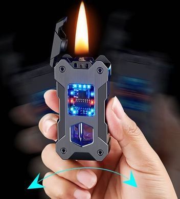 Бензинова запальничка з гравітаційним механізмом Gravity Flame HL-607 Gray HL-607 Gray фото