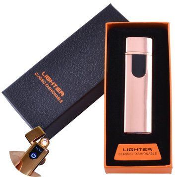 USB зажигалка в подарочной упаковке Lighter (Спираль накаливания) №HL-48 Gold 955742963 фото