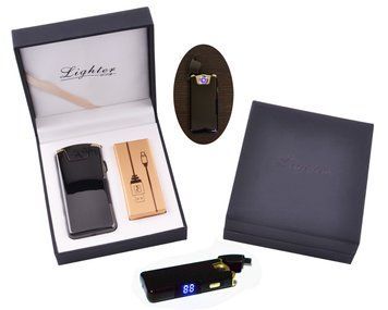 Электроимпульсная USB зажигалка в подарочной коробке Lighter HL-111 Black HL-111 Black фото