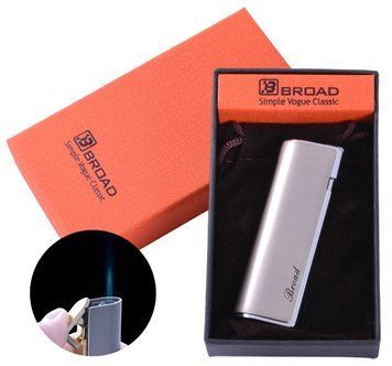 Зажигалка газовая в подарочной упаковке Broad (Острое пламя) XT-4974 Silver XT-4974-Silver фото