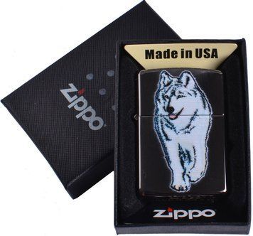 Запальничка бензинова Zippo Вовк в подарунковій упаковці №4734 4734 фото