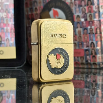 Запальничка бензинова Zippo lighter 70th Anniversary Edition1932 - 2002 D233 D233 фото