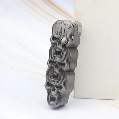 Запальничка газова з ножем 🔪 Черепа 💀💀💀 (Турбо полум'я 🚀) D574 D574 фото