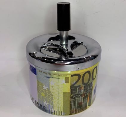 Попільничка юла бездимна "Банкноти євро 💶" «⌀ 9 см» ZH-2 ZH-2 фото