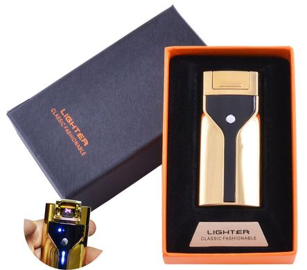 Запальничка в подарунковій коробці Lighter (Подвійна блискавка) HL-50 Gold HL-50-Gold фото