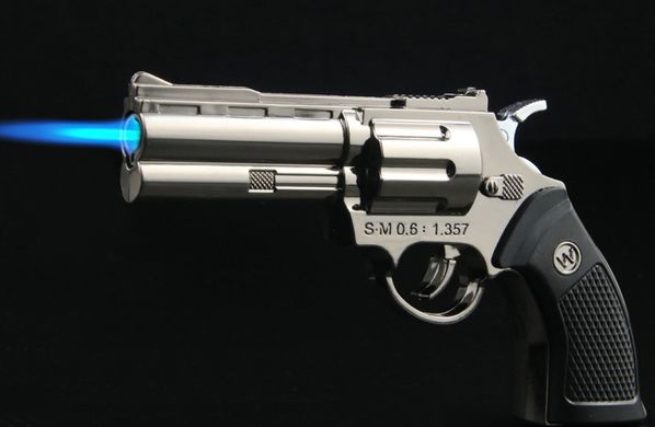 Запальничка газова Пістолет револьвер (Гостре полум'я 🚀) HL-494 HL-494 фото