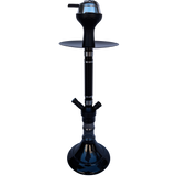 Стильный черный кальян Hookah с ребристой шахтой &mdash; 50 см H3214 H3214 Black фото