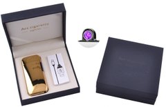 Електроімпульсна запальничка в подарунковій коробці Lighter (USB) 5007 Gold 5007 Gold фото
