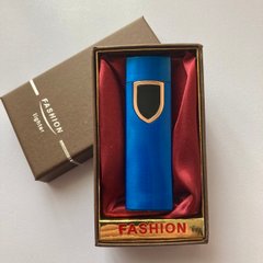 USB ⚡️ Запальничка FASHION у подарунковій упаковці (Спіраль розжарювання) USB-96 blue USB-96 blue фото