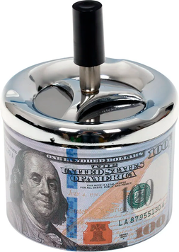 Попільничка бездимна дзиґа "Сто доларів США банкнота" &laquo;⌀ 9 см&raquo;💸 ZH-3 ZH-3-100usd фото