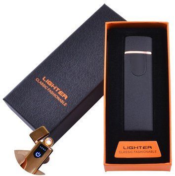 USB зажигалка в подарочной упаковке Lighter (Спираль накаливания) №HL-49 Black 955742964 фото