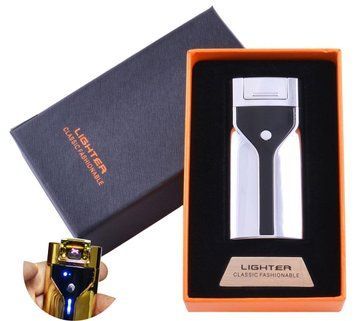 Зажигалка в подарочной коробке Lighter (Двойная молния) HL-50 Silver HL-50-Silver фото