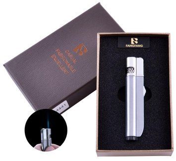 Зажигалка в подарочной коробке FANGFANG (Острое пламя) №4441 Silver №4441 Silver фото