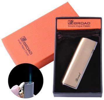 Зажигалка газовая в подарочной упаковке Broad (Острое пламя) XT-4974 Gold XT-4974-Gold фото