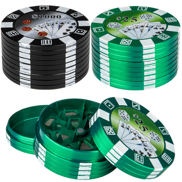 Металевий гріндер 3-секційний &laquo;Покерна фішка&raquo; (Poker Chip Grinder) &mdash; 5х3 см K-69 K-69 фото