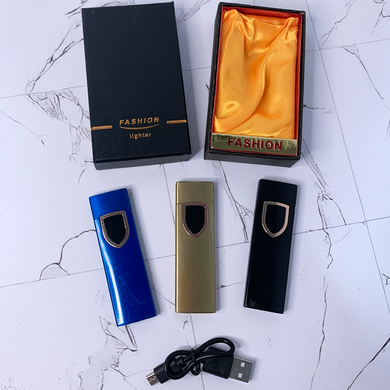 USB ⚡️ Зажигалка FASHION в подарочной упаковке (Спираль накаливания) USB-96 blue USB-96 blue фото