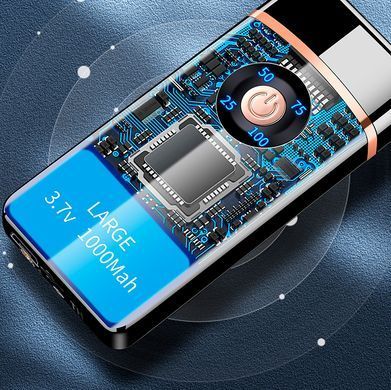Дугова електроімпульсна USB - Газова запальничка 2в1 ⚡️🚀 (індикатор заряду🔋) HL-422 Black matte HL-422-Black-matte фото