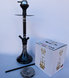 Стильний чорний кальян Hookah з ребристою шахтою &mdash; 50 см H3214 H3214 Black фото 2