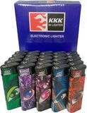 Газові запальнички "KKK Lighter" Абстракція око 👁 (турбо полум'я 🚀) 861-2 861-2 фото