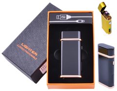 Электроимпульсная зажигалка в подарочной коробке Lighter №HL-104 Black 1137144147 фото
