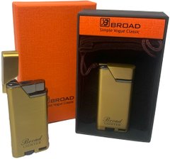 Креативна запальничка вітрозахисна в подарунковій коробці 🎁 BROAD (Турбо полум'я🚀) HL-400 Gold HL-400-Gold фото