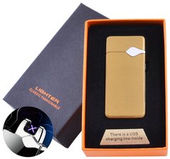 Електроімпульсна запальничка в подарунковій коробці Lighter (USB) №5004 Gold 5004-Gold фото